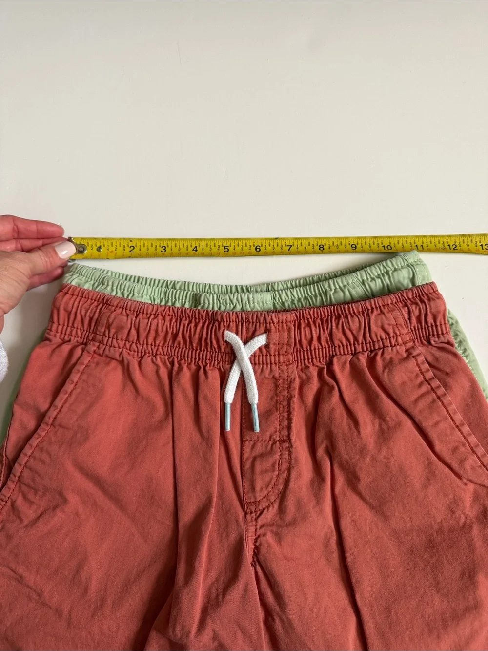 Bundle Cat & Jack Boy Shorts Drawstring Green and Red Size 8